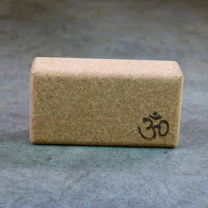 Cork Yoga Block with OM symbol